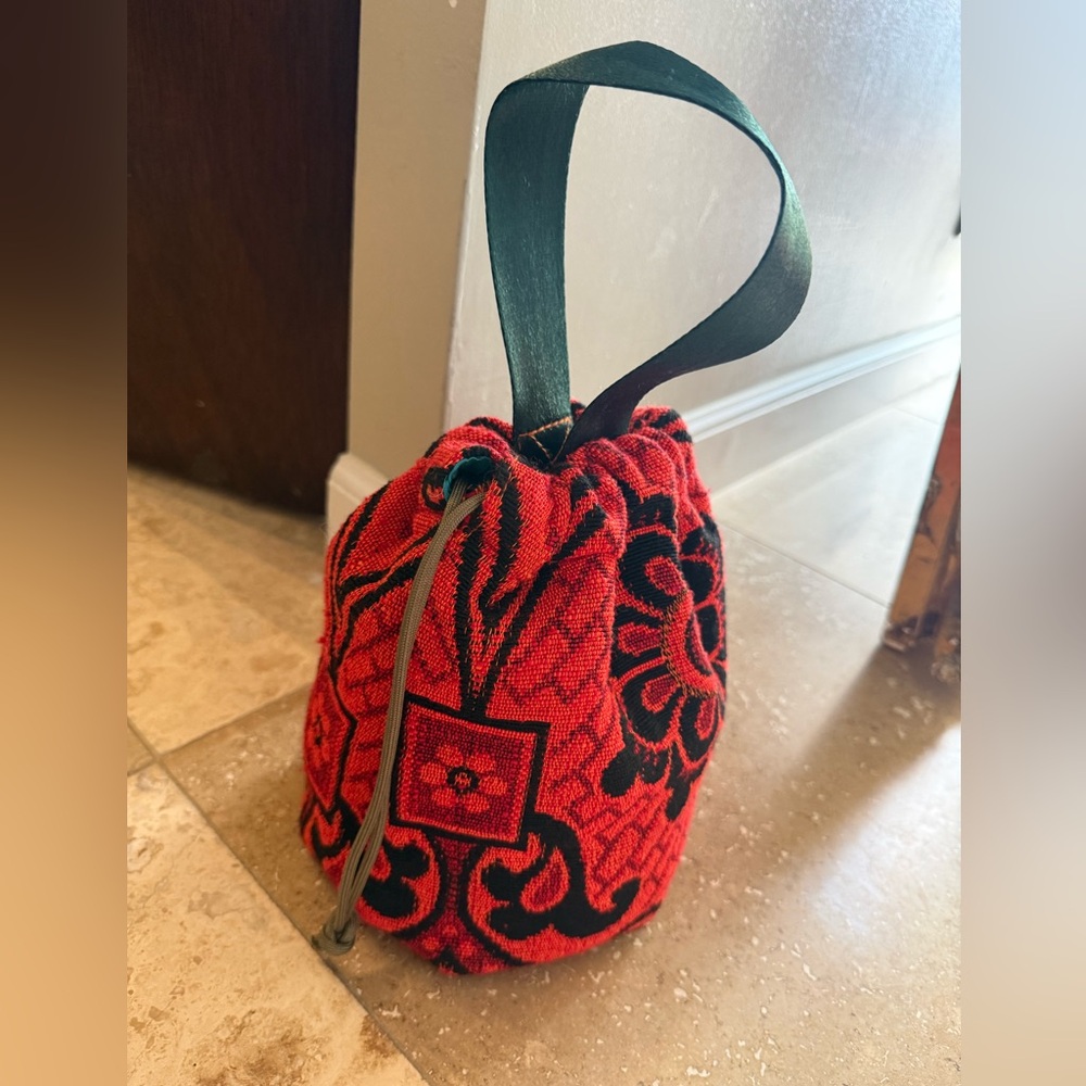 Chic Wrist Red Drawstring Clutch Bag India